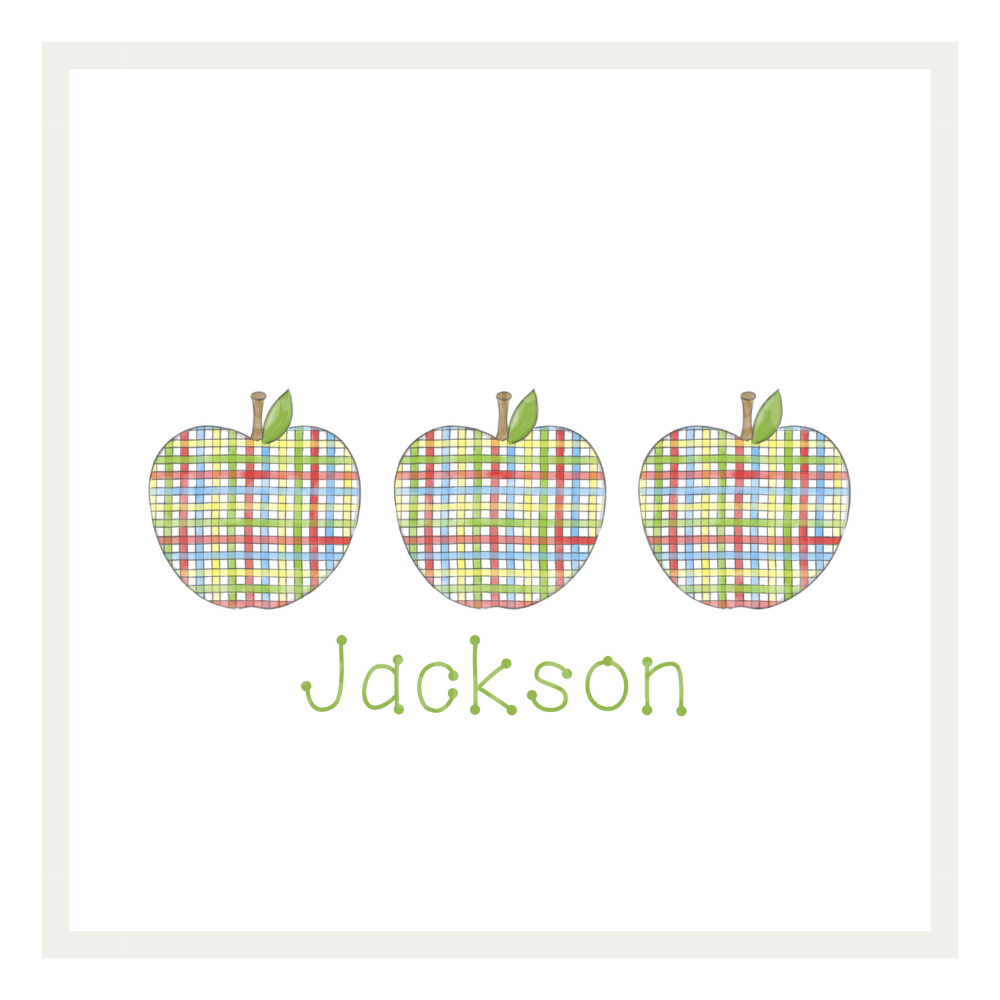 Plaid Apple Trio