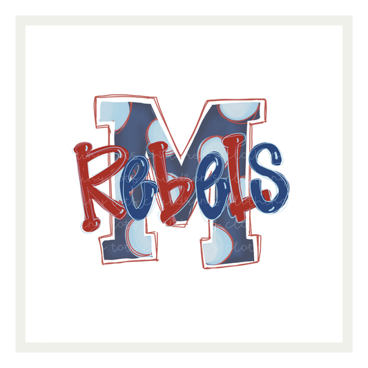 Ole Miss M Doodles (options)