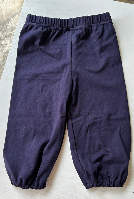 Navy Solid Knit Pants