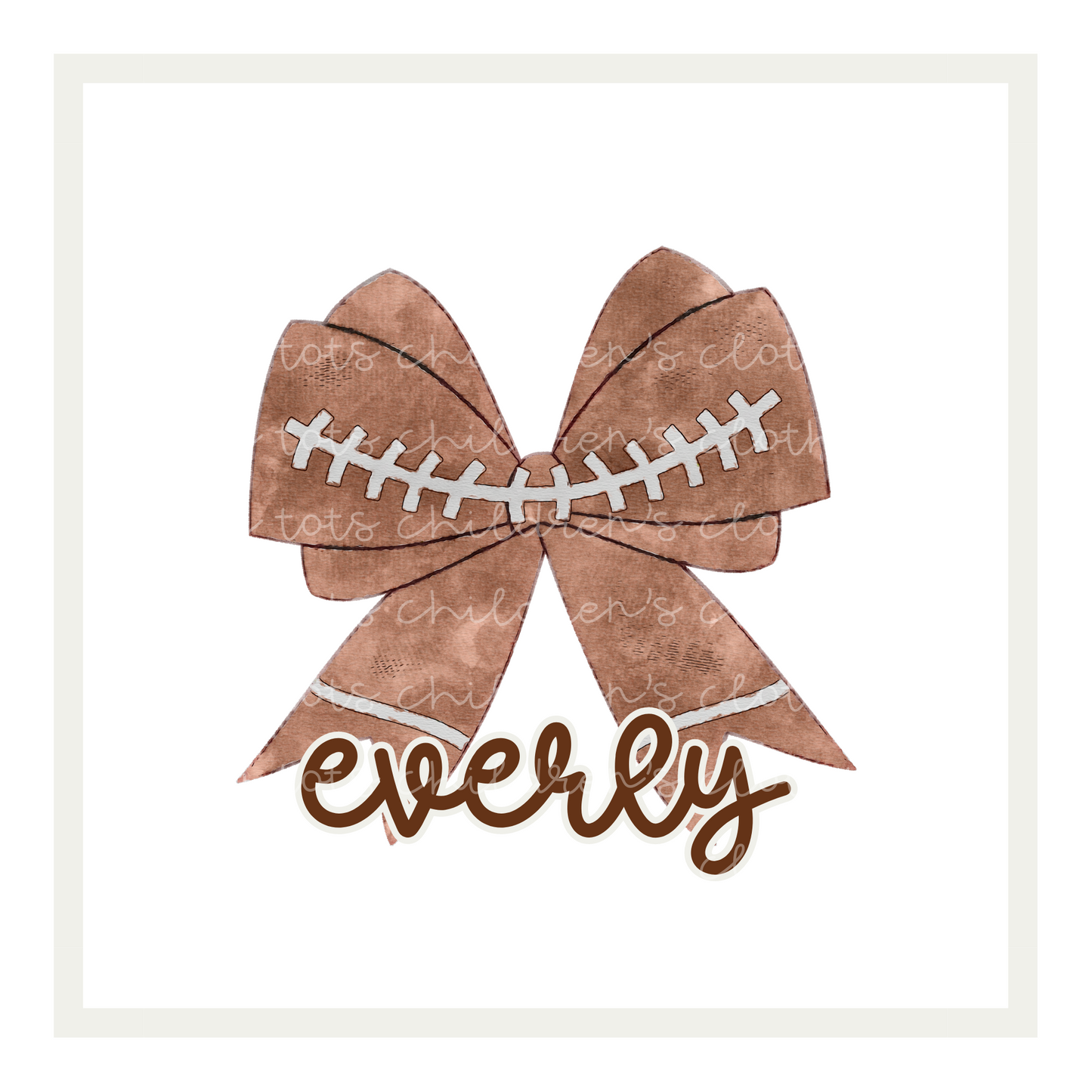 Watercolor football bow