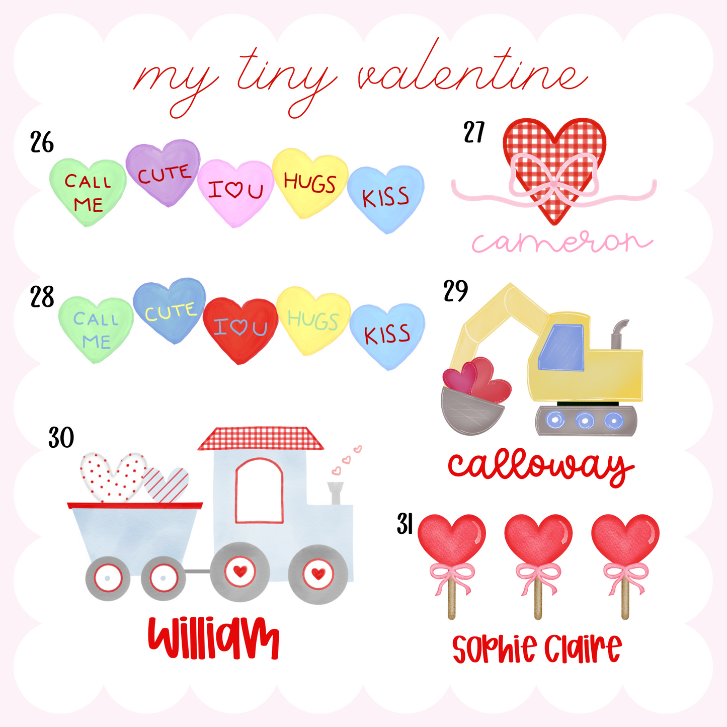 Valentines SUBLIMATION Options