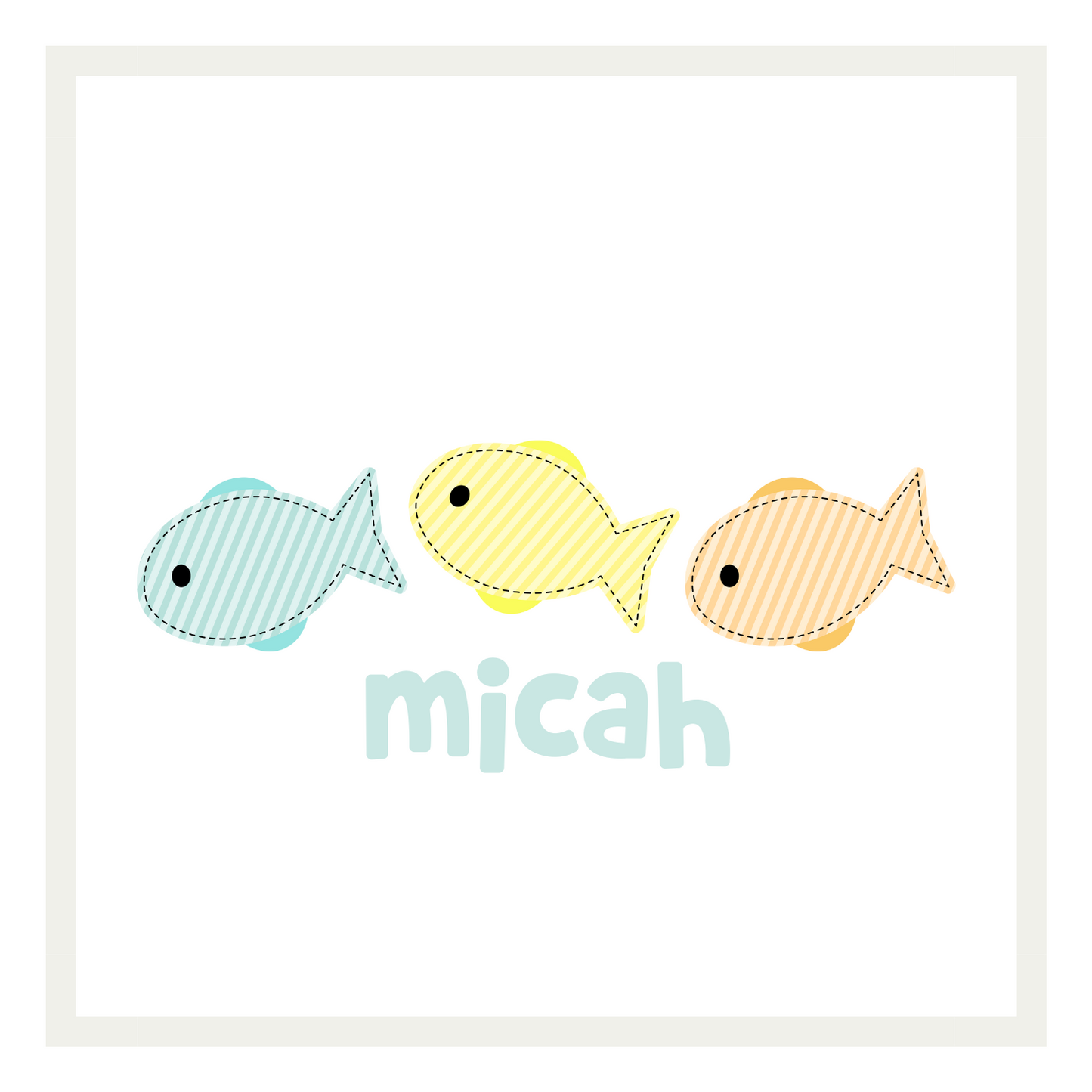 Faux Applique Fish Trio - options